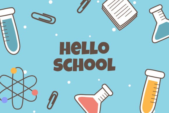 Download Blue Background Back to School Science - Premium Resources