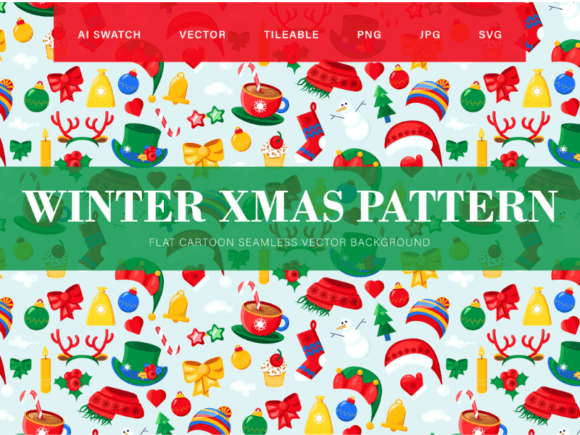 Download Winter Christmas Seamless Pattern - Christmas seamless pattern Collection