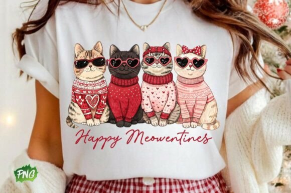 Download Cute Valentine's Day Cats Heart Love PNG - Cute valentine Collection