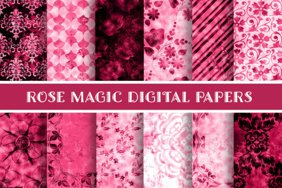 Download Rose Magic Digital Paper Set - Digital paper set Collection