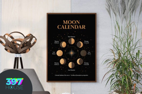 Download Moon Calendar Printable Wall Art - Wall Collection