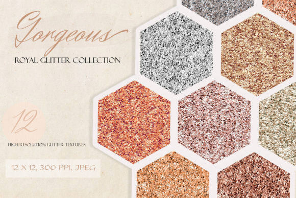 Download Royal Metallic Glitter Digital Paper Set - Digital paper set Collection