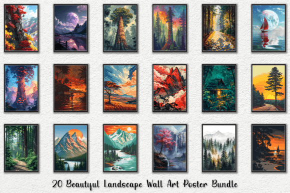 Download Beautiful Landscape Wall Art Poster Set - Wall Collection