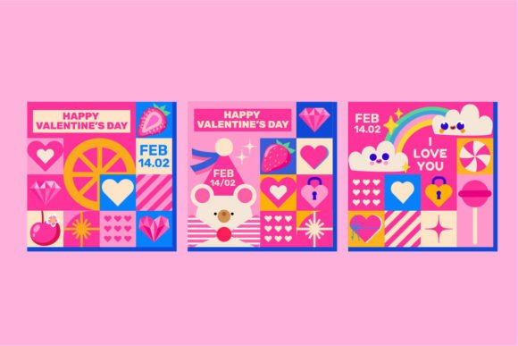 Download 3 Incredibly Cute Valentine's Day Cards - Cute valentine Collection
