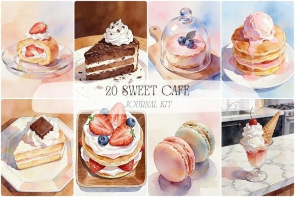 Download Sweet Cafe Journal Kit, Wallpaper - Wall Collection