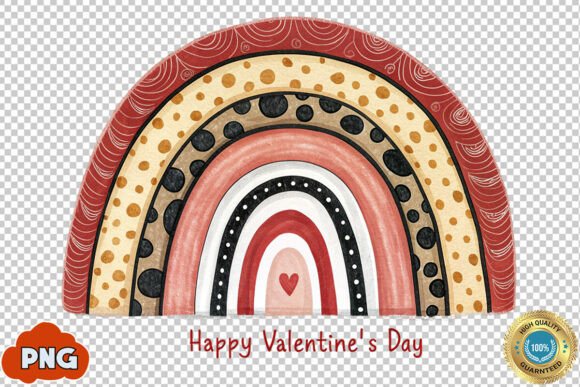 Download Boho Rainbow Valentine's Day PNG Clipart - Premium Bundle