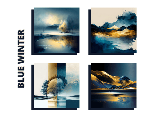 Download Winter Landscape Blue Background - Premium Resources