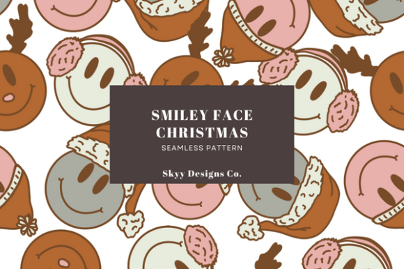 Download Smiley Face Christmas Seamless Pattern - Premium Resources