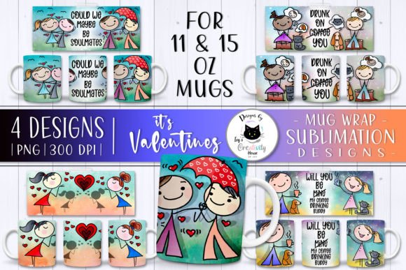 Download Cute Valentines Day Mug Wraps | Love PNG - Cute valentine Collection