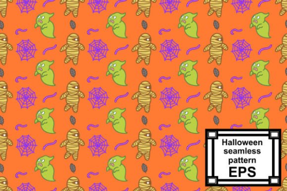Download Mummy and Ghost, Cute Monsters to Celebrate Halloween Wallpaper, Wrapping, Print, Art, Etc - Wall Collection