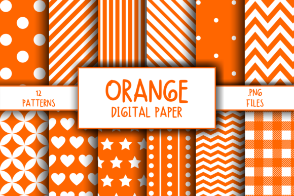 Download Orange Pattern Digital Paper - Premium Resources