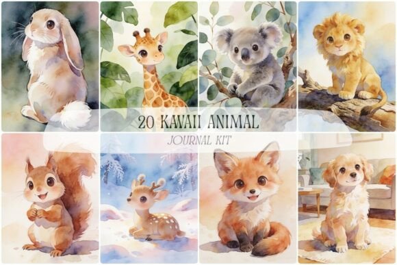 Download Kawaii Animal Journal Kit, Wallpaper - Wall Collection