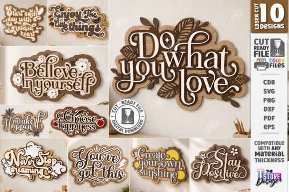 Download Inspirational Quote Wall Decor Laser Set - Wall Collection