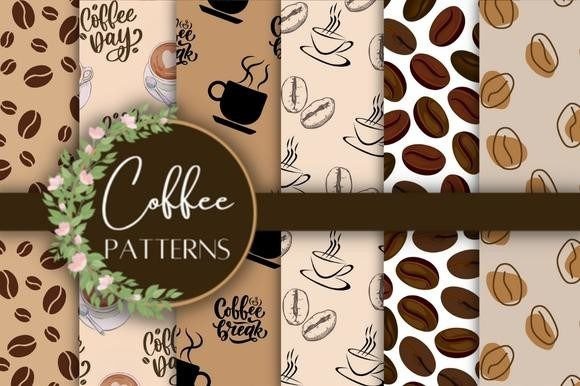 Download Coffee Patterns Wallpaper Digital Paper - Wall Collection
