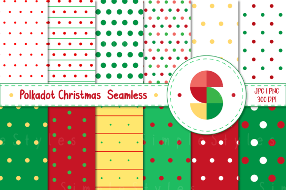 Download Polkadot Christmas Seamless Pattern - Premium Resources