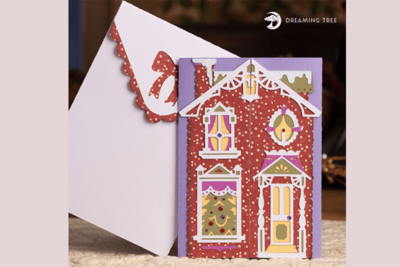 Download Victorian House Gatefold Card SVG - Victorian Collection