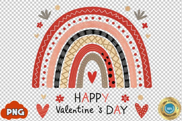 Download Boho Rainbow Valentine's Day PNG Clipart - Premium Resources